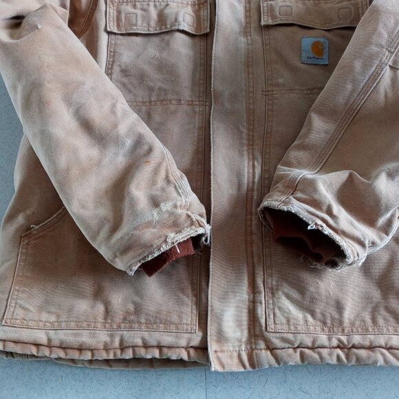 Vintage Carhartt C03 Arctic Quilt Duck Canvas Work Jacket Coat Size 46 - Picture 6 of 9